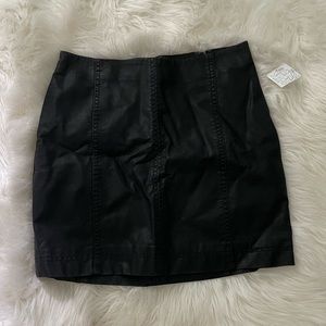 Faux Leather Free People mini skirt